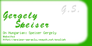 gergely speiser business card